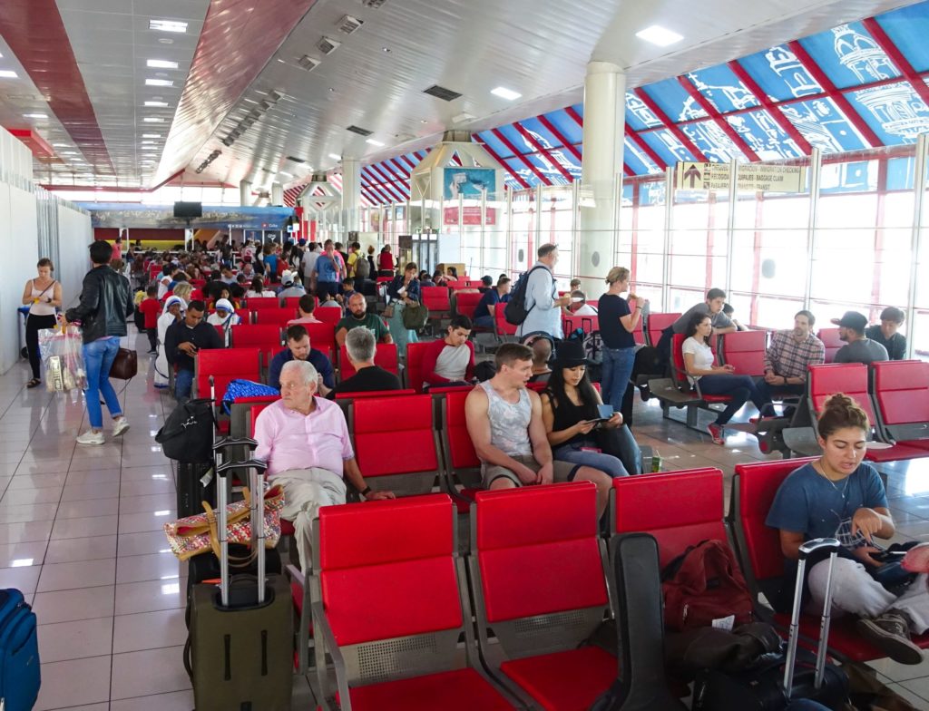 This is about 40% of the terminal at Havana's international airport.